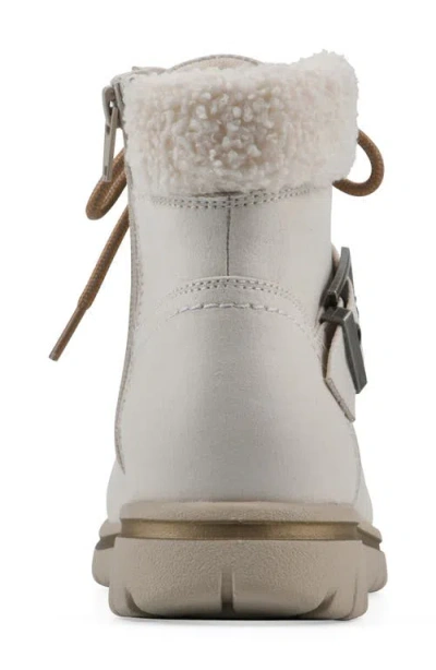 Cliffs By White Mountain Hadrian Faux Shearling Cuff Hiker Bootie In Neutral