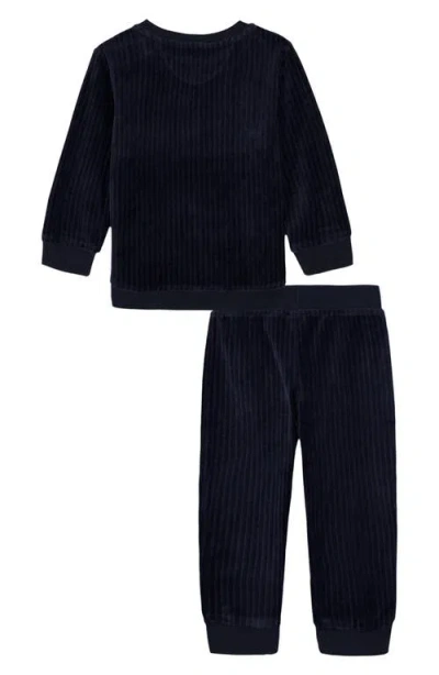 Nautica Velour Top & Pants Set In Blue