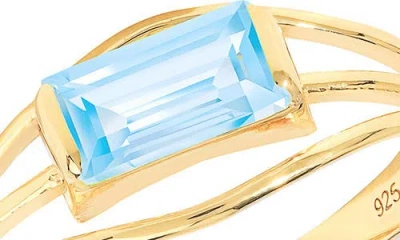 Ys Gems Semiprecious Stone Ring In Blue