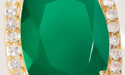 Ys Gems Halo Drop Earrings In Green