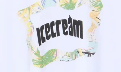 Icecream Logo Graphic T-shirt In White