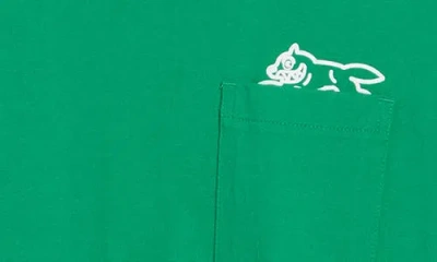 Icecream Running Dog Pocket T-shirt In Green