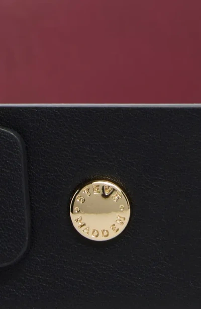 Steve Madden Rhinestone Buckle Faux Leather Belt In Multi