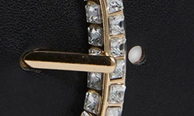 Steve Madden Rhinestone Buckle Faux Leather Belt In Multi