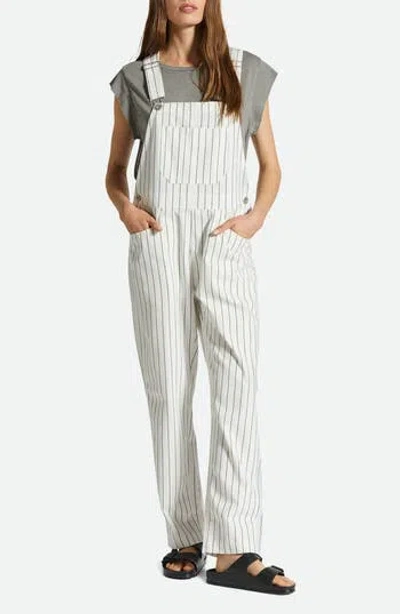 Brixton Costa Stripe Cotton Blend Overalls In Multi