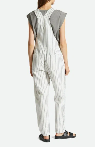 Brixton Costa Stripe Cotton Blend Overalls In Multi