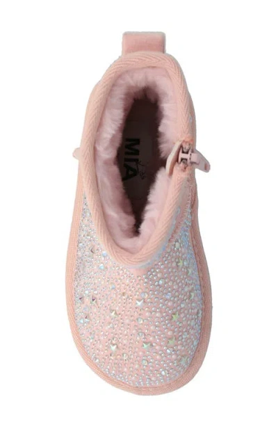 Mia Lil Autymn Faux Shearling Boot In Pink