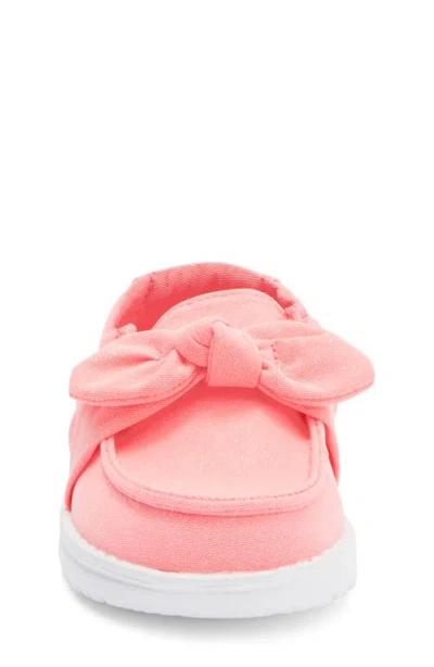 Hey Dude Kids' Wendy Bow Essentials Sneaker In Pink