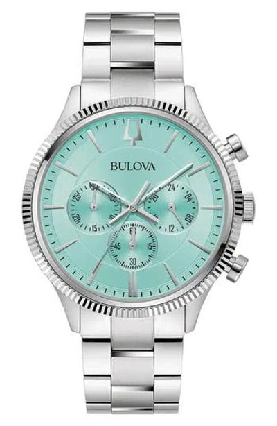 Bulova Chronograph Bracelet Watch, 42mm In Silver