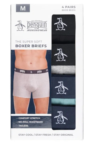 Original Penguin Assorted 4-pack Boxer Briefs In Black