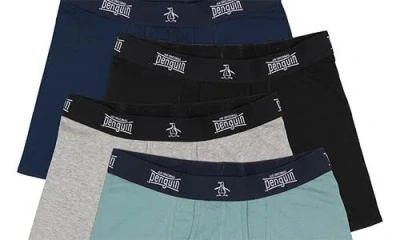 Original Penguin Assorted 4-pack Boxer Briefs In Black