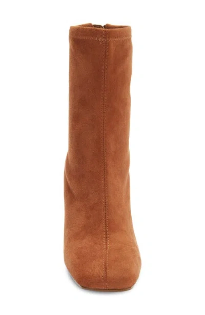 Steve Madden Khelan Square Toe Bootie In Brown