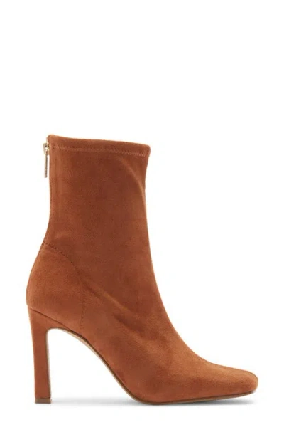 Steve Madden Khelan Square Toe Bootie In Brown