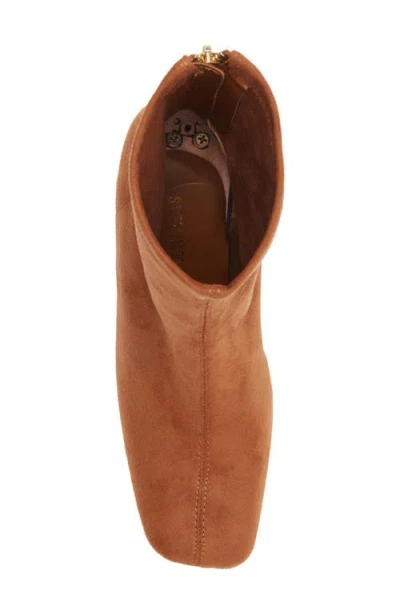 Steve Madden Khelan Square Toe Bootie In Brown