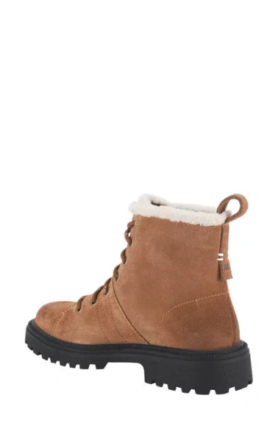 Mykos Suede Fleece Lined Combat Boot In Animal Print