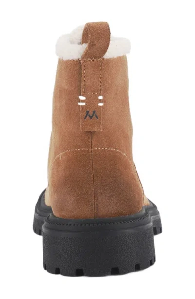 Mykos Suede Fleece Lined Combat Boot In Animal Print