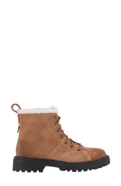 Mykos Suede Fleece Lined Combat Boot In Animal Print