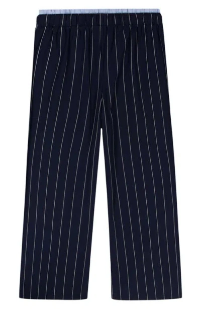Tommy Hilfiger Girls 7-16 Yarn Dye Pinstripe Lounge Pants In Blue