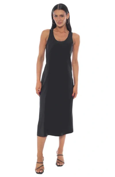 Tash And Sophie Satin Slipdress & Sweater In Multi