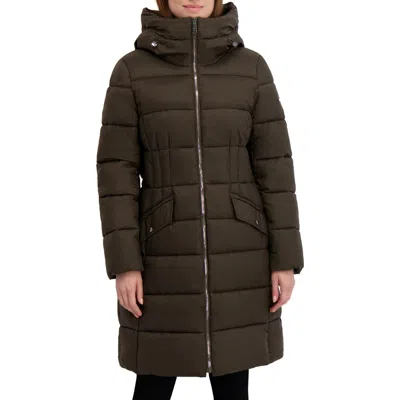 Laundry By Shelli Segal Hooded Puffer Coat In Multi