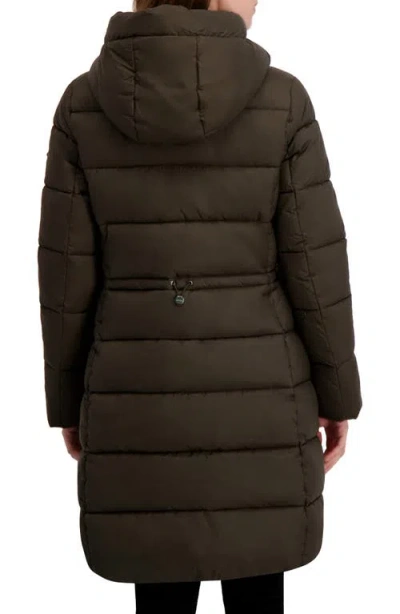 Laundry By Shelli Segal Hooded Puffer Coat In Multi