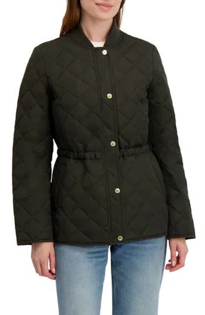 Laundry By Shelli Segal Diamond Quilted Jacket In Green