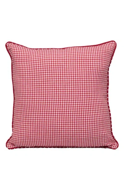 Parkland Collection Pattern Cotton Pillow In Red