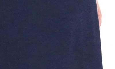 Maggy London Draped Bodice Cap Sleeve A-line Midi Dress In Blue