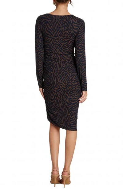 Matty M . Clio Long Sleeve Sheath Dress In Black