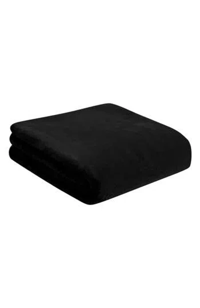 Juicy Couture Plush Throw Blanket In Black