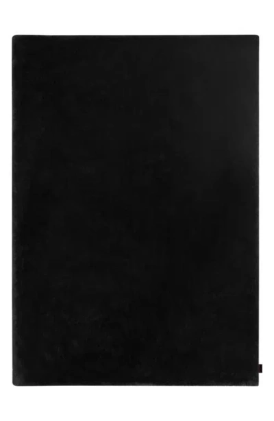 Juicy Couture Plush Throw Blanket In Black