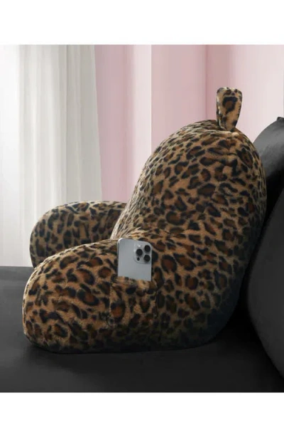 Juicy Couture Backrest Polyester Pillow With Pocket, 30" X 17" In Animal Print