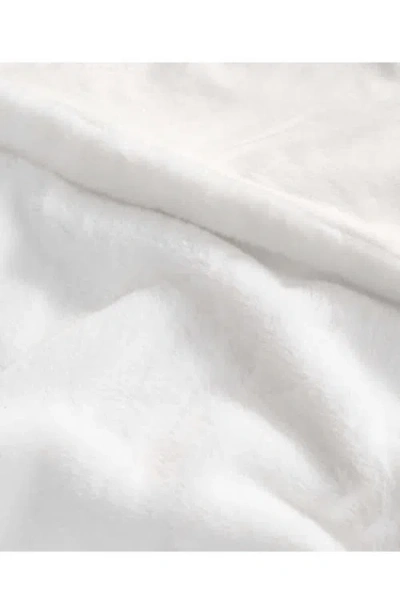 Juicy Couture Plush Throw Blanket In White