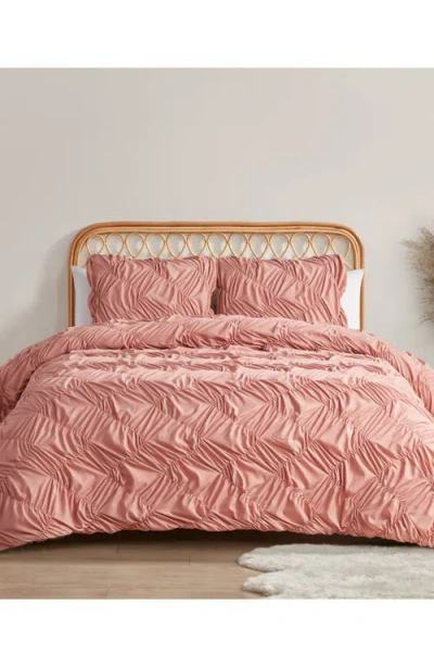Jessica Simpson Emmy Textured Comforter & Sham Set In Pink