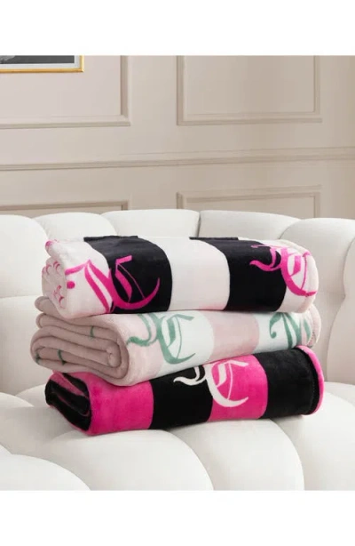 Juicy Couture Backrest Polyester Pillow With Pocket, 30" X 17" In Black