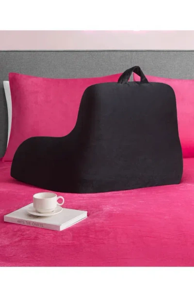 Juicy Couture Backrest Polyester Pillow With Pocket, 30" X 17" In Black