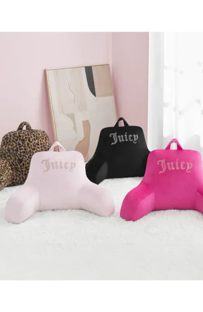 Juicy Couture Backrest Polyester Pillow With Pocket, 30" X 17" In Pink