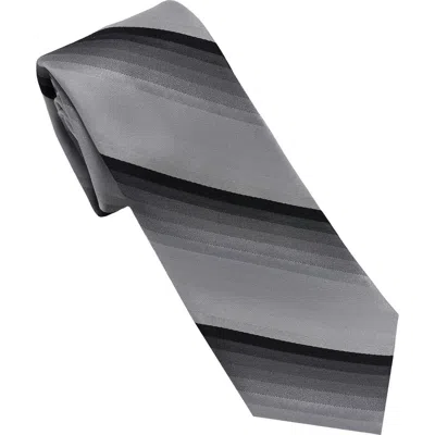 Dkny Bold Stripe Tie In Gray
