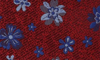 Ben Sherman Floral Twill Slim Tie In Brown