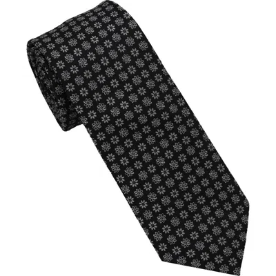 Ben Sherman Floral Medallion Tie In Black
