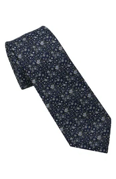 Ben Sherman Micro Floral Slim Tie In Multi