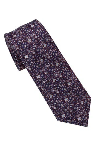 Ben Sherman Micro Floral Slim Tie In Multi