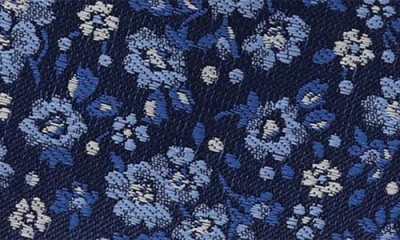 Ben Sherman Floral Jacquard Slim Tie In Blue