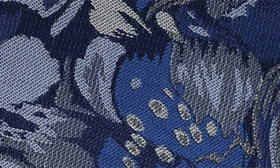 Ben Sherman Abstract Floral Jacquard Slim Tie In Blue