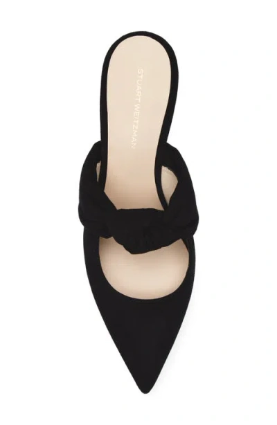 Stuart Weitzman Solange 50 Kitten Heel Mule In Black