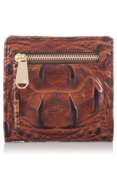 Brahmin Jane Croc Embossed Leather Wallet In Brown
