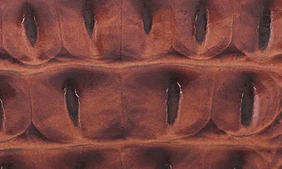 Brahmin Jane Croc Embossed Leather Wallet In Brown