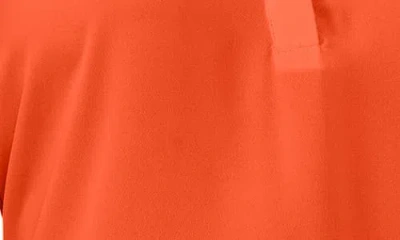 Chaus Split Neck Georgette Blouse In Orange