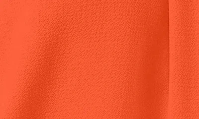 Chaus Print Flutter Sleeve Blouse In Orange