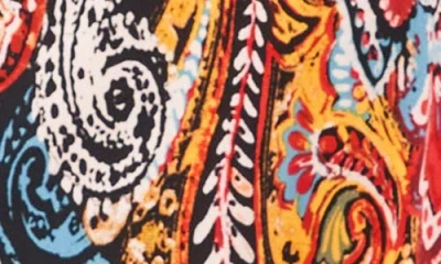 Chaus Paisley Stretch Jersey Dress In Brown